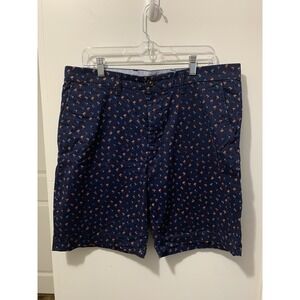 Tommy Hilfiger Shorts Size 35 USA Palm Trees Patriotic 8" Inseam Cotton